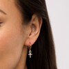 Thumbnail Image 2 of 1/5 CT. T.W. Diamond Ankh Drop Earrings in 10K Gold