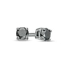 Thumbnail Image 1 of 1/4 CT. T.W. Black Diamond Solitaire Stud Earrings in 10K White Gold