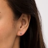 Thumbnail Image 2 of 1/4 CT. T.W. Black Diamond Solitaire Stud Earrings in 10K White Gold