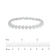 Thumbnail Image 4 of 1/10 CT. T.W. Diamond Clover Link Bracelet in Sterling Silver