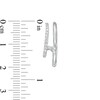 Thumbnail Image 3 of 1/6 CT. T.W. Diamond Double Row Curved Huggie Hoop Earrings in Sterling Silver