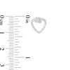 Thumbnail Image 3 of 1/3 CT. T.W. Diamond Pretzel Knot Heart Stud Earrings in Sterling Silver
