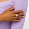 Thumbnail Image 2 of 1/2 CT. T.W. Multi-Diamond Double Frame Twist Shank Ring in 10K White Gold