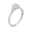Thumbnail Image 3 of 1/6 CT. T.W. Heart-Shaped Multi-Diamond Vintage-Style Promise Ring in 10K White Gold