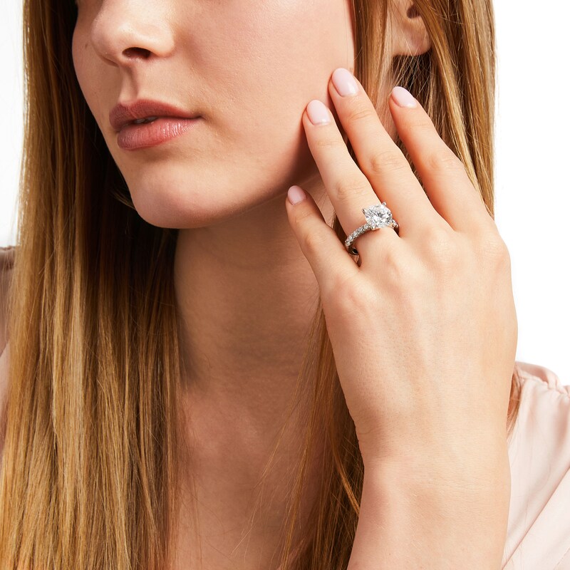 Main Image 2 of TRUE Lab-Grown Diamonds by Vera Wang Love 4-1/2 CT. T.W. Engagement Ring in 14K White Gold (F/VS2)