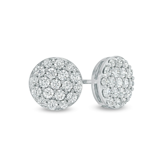1 CT. T.w. Certified Lab-Grown Multi-Diamond Stud Earrings in 14K White Gold (F/Si2)