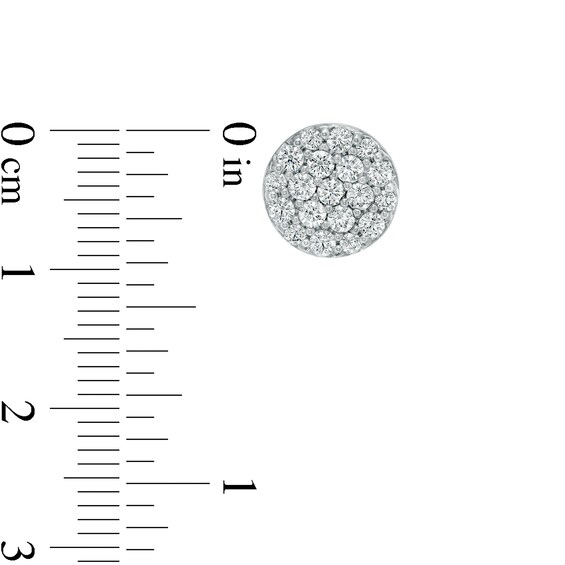 1 CT. T.w. Certified Lab-Grown Multi-Diamond Stud Earrings in 14K White Gold (F/Si2)