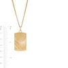 Thumbnail Image 3 of Textured Curb Chain Slant Embossed "DAD" Dog Tag Pendant in 10K Gold – 22"