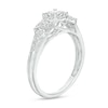Thumbnail Image 2 of 1/4 CT. T.W. Diamond Past Present Future® Frame Split Shank Engagement Ring in 10K White Gold