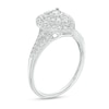 Thumbnail Image 3 of 1/2 CT. T.W. Diamond Double Pear-Shaped Frame Split Shank Engagement Ring in 10K White Gold (J/I3)
