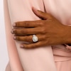 Thumbnail Image 1 of 1 CT. T.W. Princess-Cut Multi-Diamond Cushion-Shaped Frame Triple Row Engagement Ring in 10K White Gold