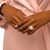 Thumbnail Image 2 of 1-1/2 CT. T.W. Diamond Double Cushion-Shaped Frame Vintage-Style Engagement Ring in 10K White Gold (J/I3)