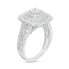 Thumbnail Image 3 of 1-1/2 CT. T.W. Diamond Double Cushion-Shaped Frame Vintage-Style Engagement Ring in 10K White Gold (J/I3)