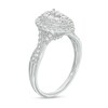 Thumbnail Image 3 of 1/2 CT. T.W. Pear-Shaped Multi-Diamond Frame Vintage-Style Twist Shank Engagement Ring in 10K White Gold