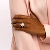 Thumbnail Image 2 of 1 CT. T.W. Pear-Shaped Multi-Diamond Double Frame Double Row Engagement Ring in 10K White Gold