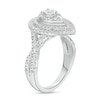 Thumbnail Image 3 of 1 CT. T.W. Diamond Pear-Shaped Double Frame Engagement Ring in 10K White Gold (J/I3)