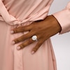 Thumbnail Image 2 of 1 CT. T.W. Diamond Oval-Shaped Triple Frame Split Shank Engagement Ring in 10K White Gold (J/I3)