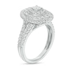 Thumbnail Image 3 of 1 CT. T.W. Diamond Oval-Shaped Triple Frame Split Shank Engagement Ring in 10K White Gold (J/I3)