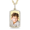 Thumbnail Image 0 of 1 CT. T.W. Diamond Frame Engravable Photo Dog Tag Pendant in 10K Gold (1 Image and 4 Lines) - 24"