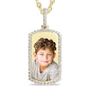 Thumbnail Image 1 of 1 CT. T.W. Diamond Frame Engravable Photo Dog Tag Pendant in 10K Gold (1 Image and 4 Lines) - 24"