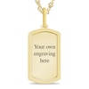 Thumbnail Image 1 of 1 CT. T.W. Diamond Frame Engravable Photo Dog Tag Pendant in 10K Gold (1 Image and 4 Lines) - 24"
