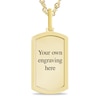 Thumbnail Image 2 of 1 CT. T.W. Diamond Frame Engravable Photo Dog Tag Pendant in 10K Gold (1 Image and 4 Lines) - 24"
