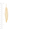 Thumbnail Image 3 of Diamond-Cut Marquise-Shaped Elongated Drop Earrings in 10K Gold
