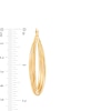 Thumbnail Image 3 of 3.0mm Triple Layered Oval Hoop Earrings in 10K Gold
