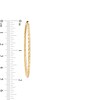 Thumbnail Image 3 of 45.0mm Diamond-Cut Continuous Tube Hoop Earrings in 10K Gold