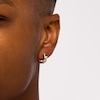 Thumbnail Image 2 of 1/3 CT. T.W. Diamond Triple Row Huggie Hoop Earrings in 10K Gold