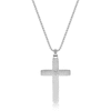 Thumbnail Image 2 of Men's Black Diamond Accent Rope Inlay Cross Pendant in Stainless Steel and Black IP - 24"