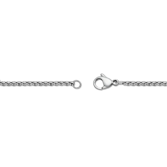 Men's Black Diamond Accent Rope Inlay Cross Pendant in Stainless Steel and Black IP - 24"
