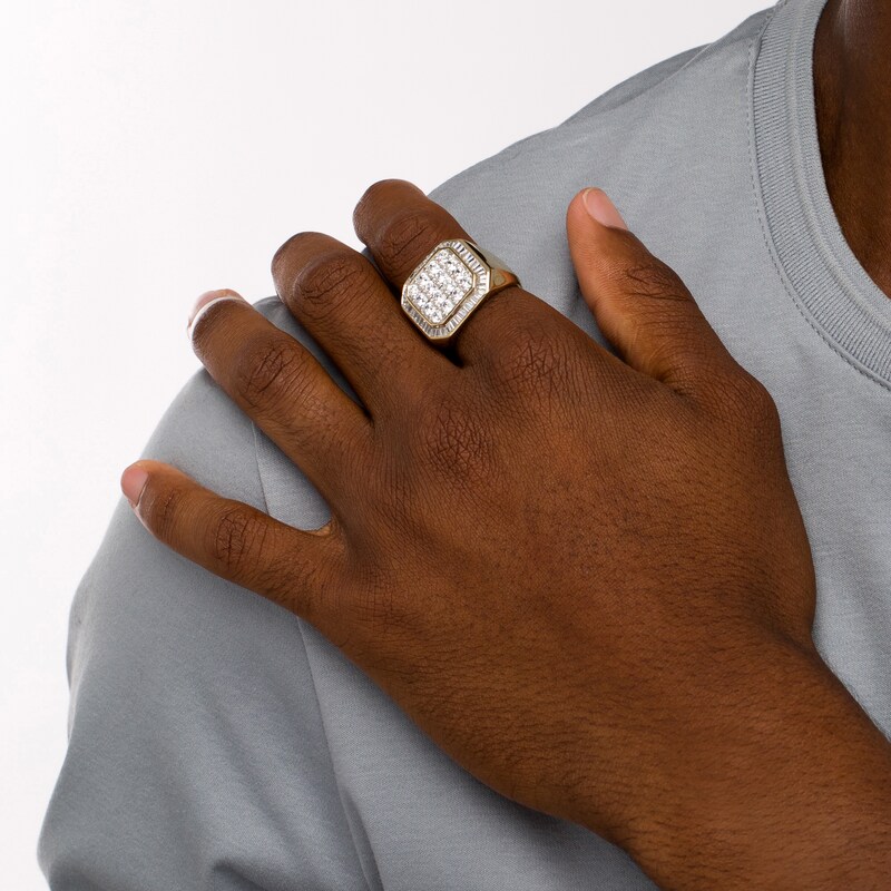 Main Image 2 of 3 CT. T.W. Octagonal Multi-Diamond Octagonal Frame Ring in 10K Gold