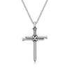 Thumbnail Image 0 of Men's Triple Nails "X" Cross Pendant in Stainless Steel - 24"