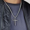 Thumbnail Image 1 of Men's Triple Nails "X" Cross Pendant in Stainless Steel - 24"