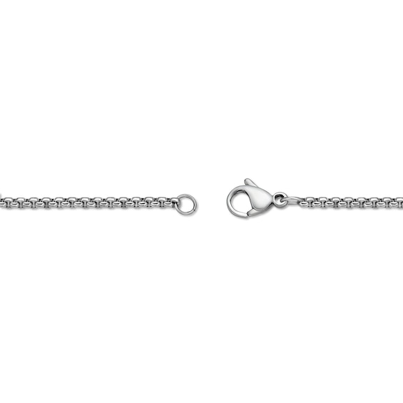 Men's Triple Nails "X" Cross Pendant in Stainless Steel - 24"