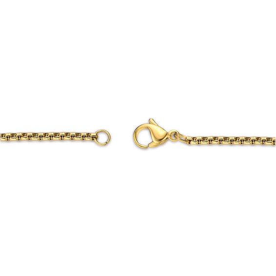 Men's Triple Layer Cross Pendant in Stainless Steel with Black and Gold-Tone IP - 24"