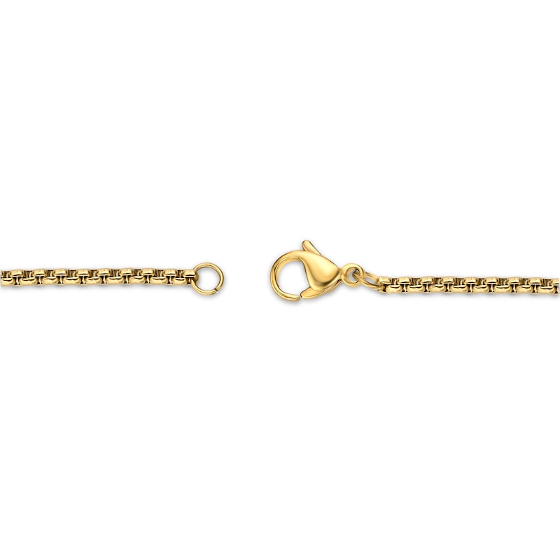 Main Image 3 of Men's Triple Layer Cross Pendant in Stainless Steel with Black and Gold-Tone IP - 24"