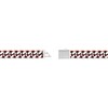 Thumbnail Image 3 of 12.0mm Chunky Curb Chain Bracelet in Stainless Steel and Red IP - 9"