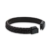 Thumbnail Image 2 of Men's 12.0mm Woven Leather Bracelet with Stainless Steel and Black IP Clasp - 8.5"