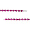 Thumbnail Image 3 of Oval Lab-Created Ruby Rope-Textured Frame Tennis Bracelet in Sterling Silver - 7.5"