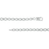 Thumbnail Image 3 of 6.0mm Cushion-Cut Blue and White Lab-Created Sapphire Alternating Link Necklace in Sterling Silver