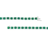 Thumbnail Image 3 of 6.0mm Cushion-Cut Lab-Created Emerald and White Sapphire Alternating Link Bracelet in Sterling Silver - 7.5"