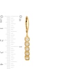 Thumbnail Image 3 of 3/8 CT. T.W. Diamond Five Stone Linear Box Drop Earrings in 10K Gold
