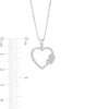 Thumbnail Image 3 of 1/4 CT. T.W. Diamond Knotted Heart Pendant in Sterling Silver