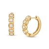 Thumbnail Image 1 of 3/8 CT. T.W. Diamond Five Stone Box Huggie Hoop Earrings in 10K Gold