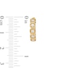Thumbnail Image 3 of 3/8 CT. T.W. Diamond Five Stone Box Huggie Hoop Earrings in 10K Gold