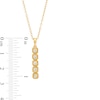 Thumbnail Image 3 of 1/5 CT. T.W. Diamond Five Stone Linear Drop Box Pendant in 10K Gold