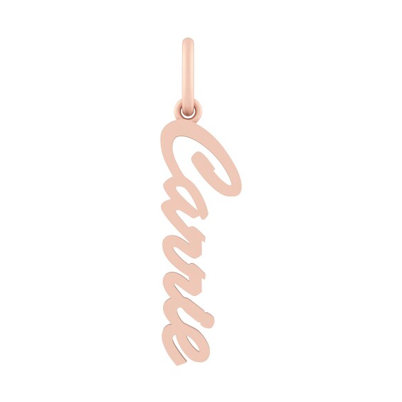 Linear Sideways Italic Name Charm (1 Line and Metal Color)