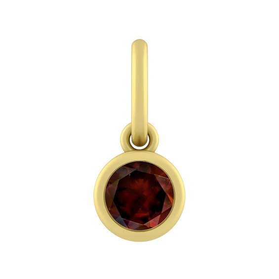 4.0mm Garnet Charm (Metal Color)